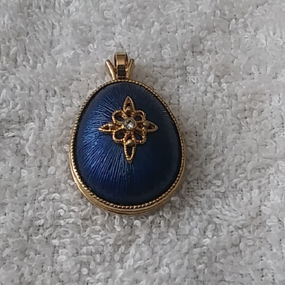 Not Rated Gold and Blue Pendant Necklace